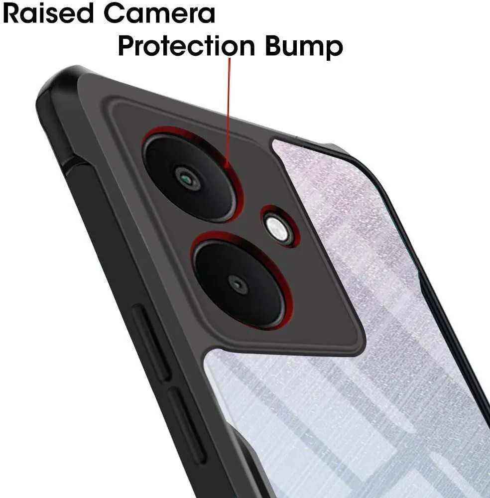 Micvir Back Cover for Poco M6 5G (Transparent, Black, Shock Proof, Polycarbonate) — image 4 of 5