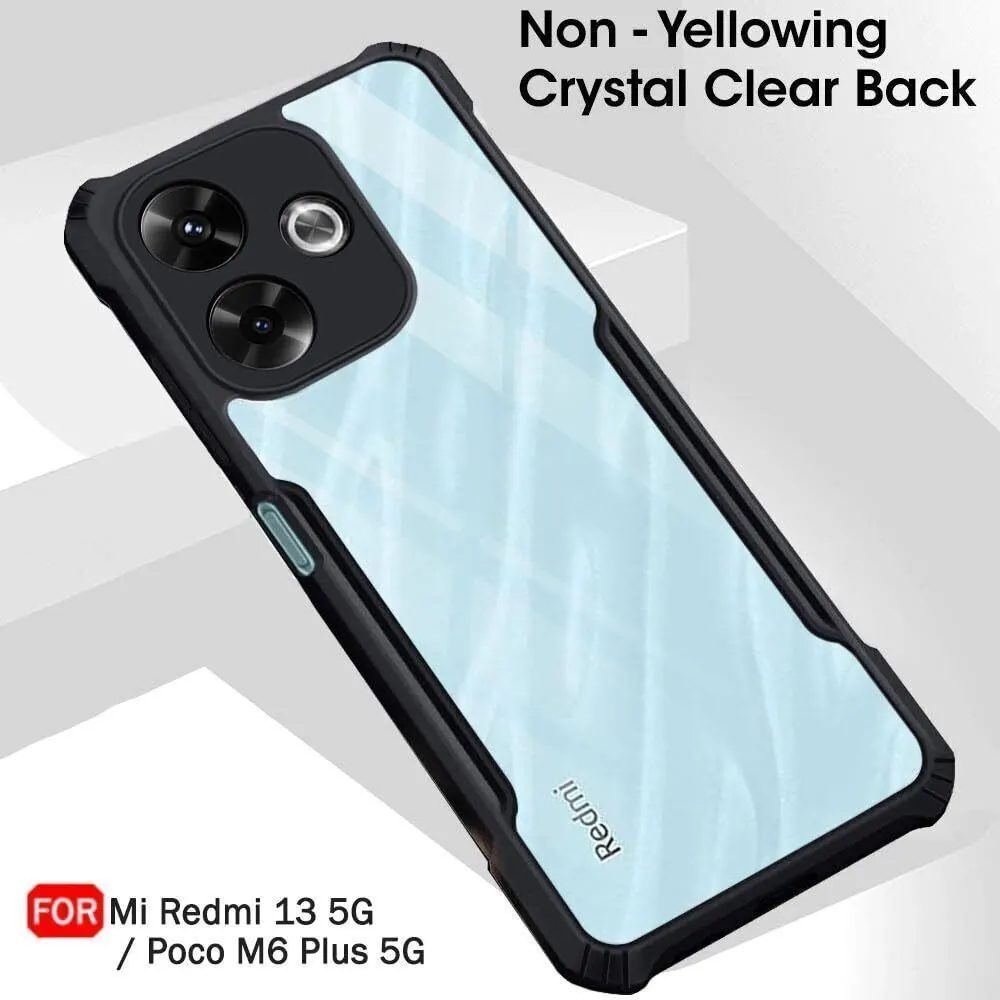Micvir Back Cover for POCO M6 Plus 5G (Transparent, Black, Shock Proof, Polycarbonate, Pack of: 1) — image 3 of 5