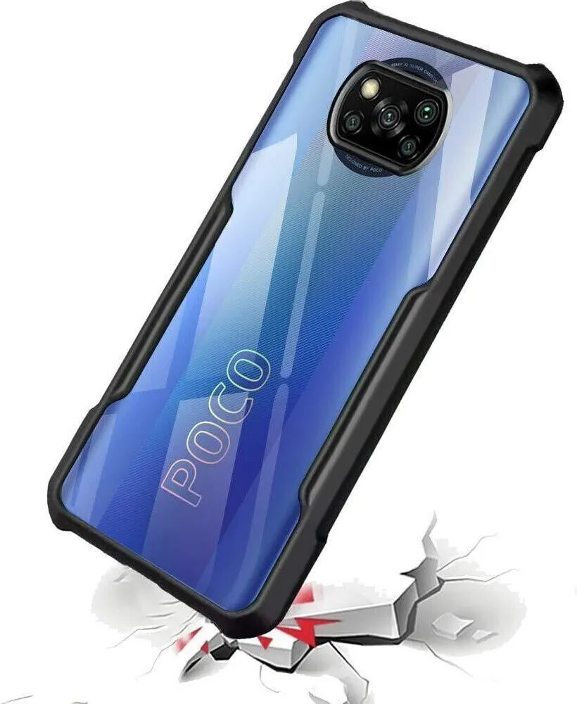 Micvir Back Cover for Poco X3 Pro (Transparent, Black, Shock Proof, Polycarbonate, Pack of: 1) — image 2 of 4
