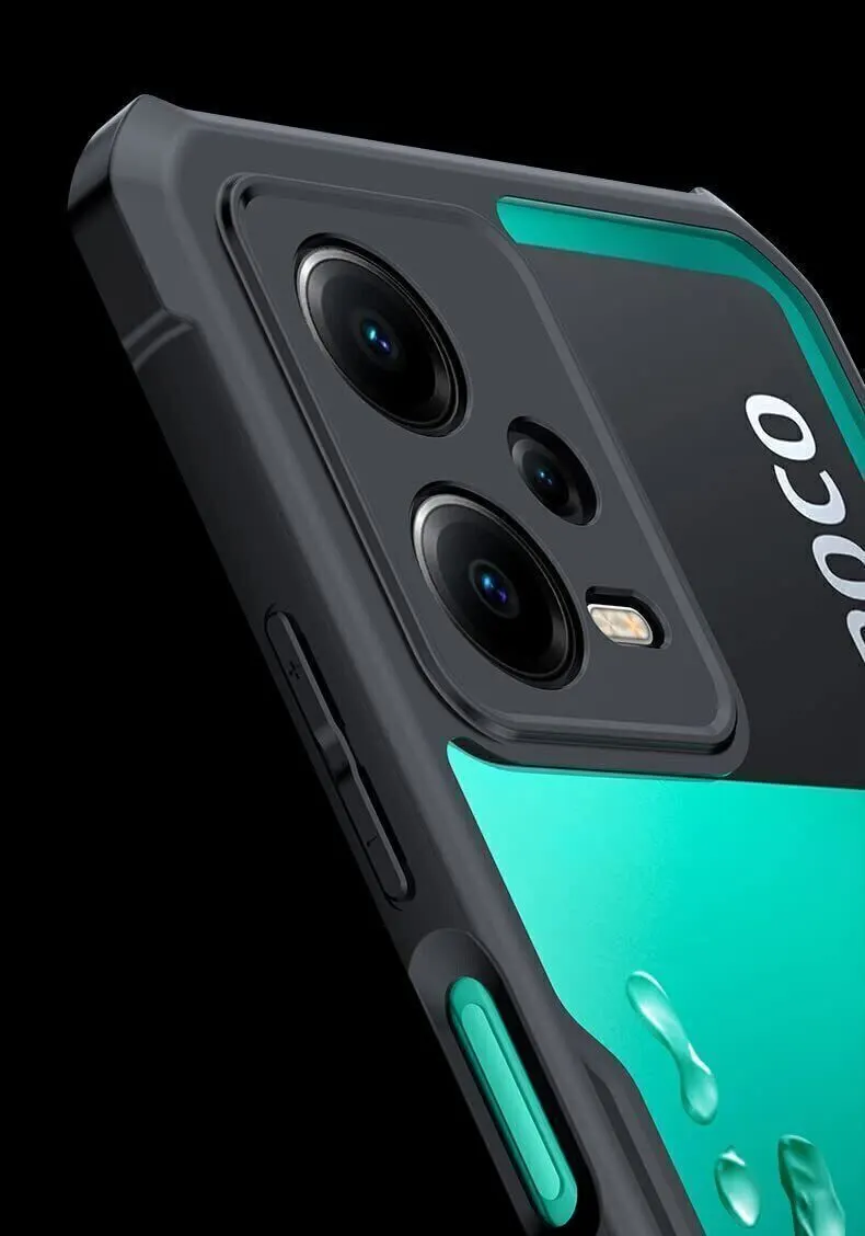 Micvir Back Cover for Poco X5 5G (Transparent, Black, Shock Proof, Polycarbonate, Pack of: 1) — image 3 of 5