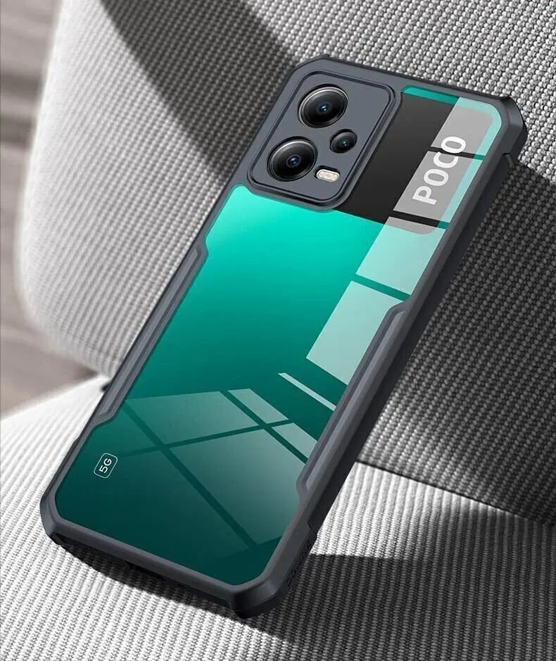 Micvir Back Cover for Poco X5 5G (Transparent, Black, Shock Proof, Polycarbonate, Pack of: 1) — image 4 of 5