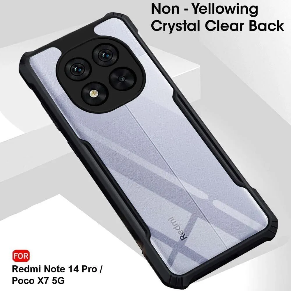 Micvir Back Cover for Poco X7 5G (Transparent, Black, Shock Proof, Polycarbonate) — image 3 of 5