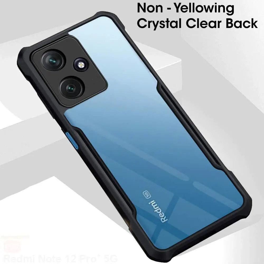 Micvir Back Cover for Redmi 12 (Transparent, Black, Shock Proof, Polycarbonate, Pack of: 1) — image 3 of 5