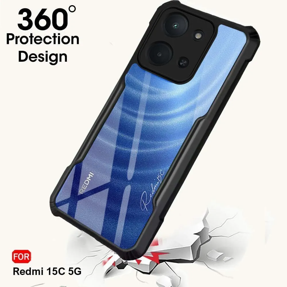 Xolia Back Cover for Redmi 15c 5G (Transparent, Black, Shock Proof, Polycarbonate, Pack of: 1) — image 3 of 5
