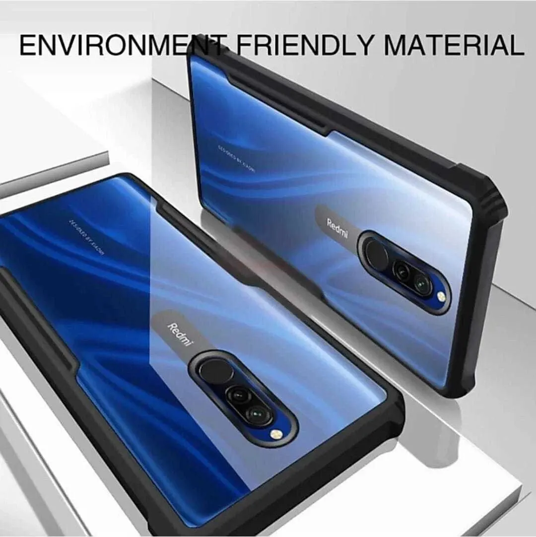 Micvir Back Cover for Mi Redmi 8A Dual (Transparent, Black, Shock Proof, Polycarbonate, Pack of: 1) — image 2 of 5