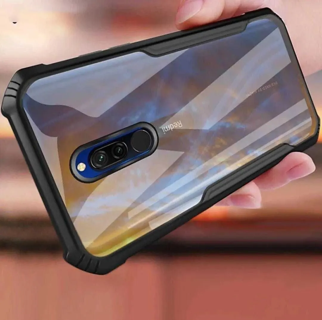 Micvir Back Cover for Mi Redmi 8A Dual (Transparent, Black, Shock Proof, Polycarbonate, Pack of: 1) — image 4 of 5