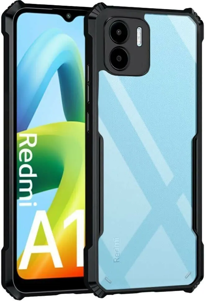Micvir Back Cover for Mi A1 (Transparent, Black, Shock Proof, Polycarbonate, Pack of: 1) — image 2 of 5