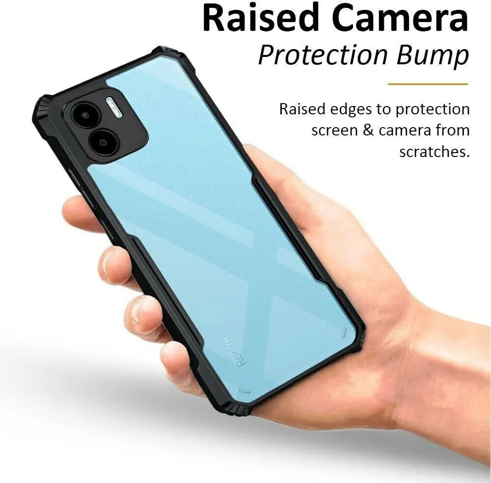 Micvir Back Cover for Redmi A2 (Transparent, Black, Shock Proof, Polycarbonate, Pack of: 1) — image 3 of 5