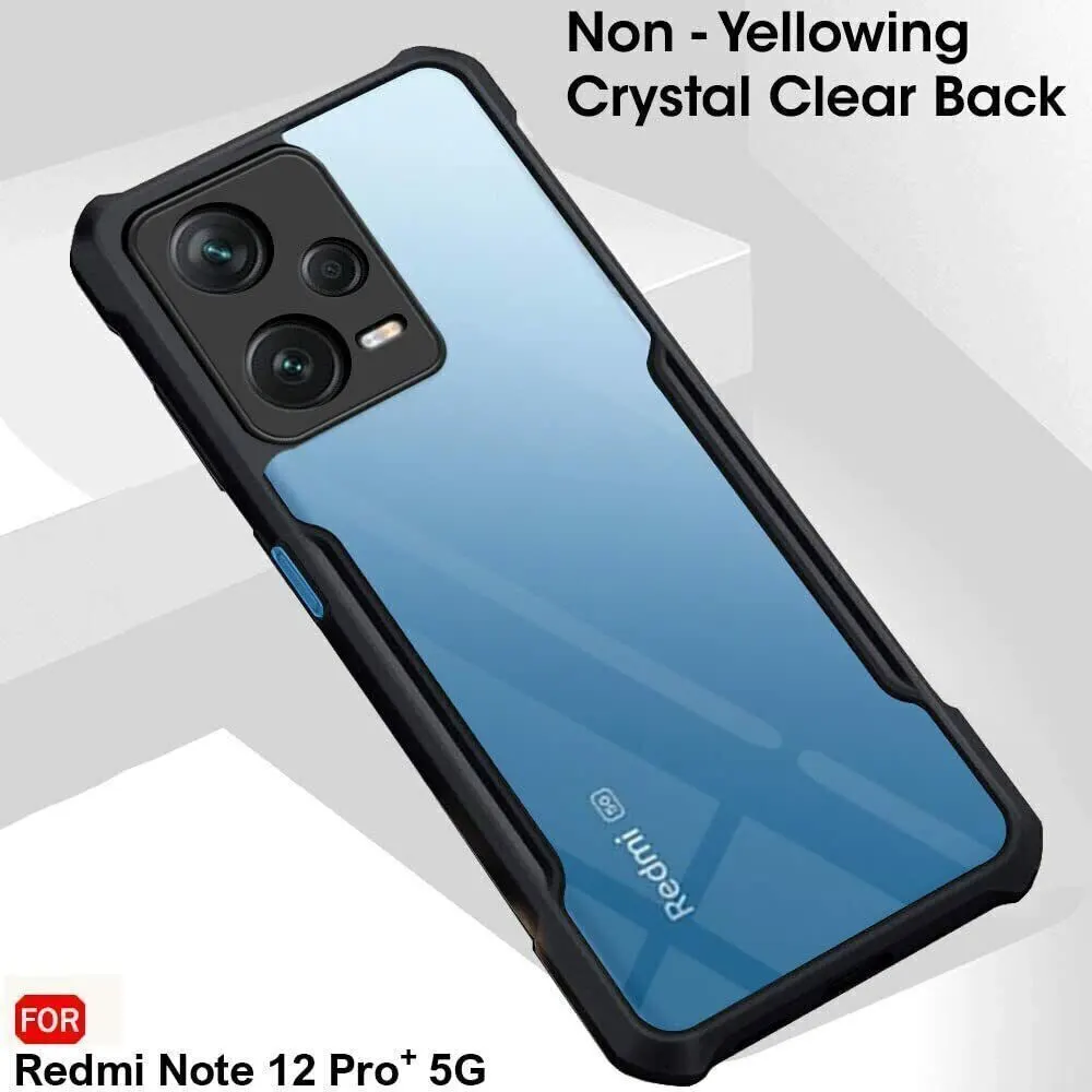 Micvir Back Cover for Redmi Note 12 Pro Plus 5G (Transparent, Black, Shock Proof, Polycarbonate, Pack of: 1) — image 3 of 5