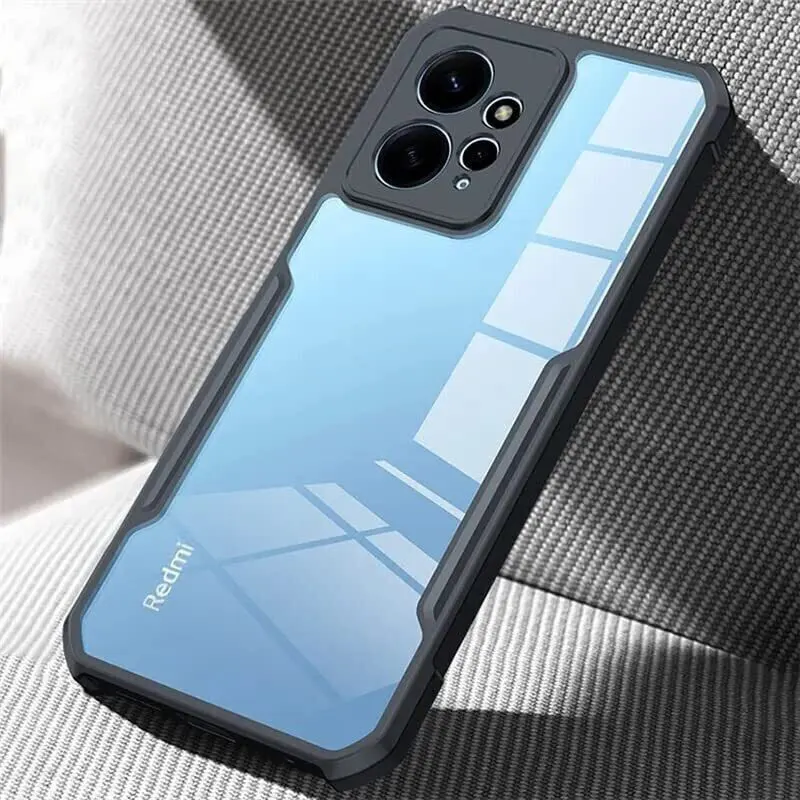 Micvir Back Cover for Redmi Note 12 (Transparent, Black, Shock Proof, Polycarbonate, Pack of: 1) — image 2 of 5