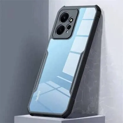 Micvir Back Cover for Redmi Note 12 (Transparent, Black, Shock Proof, Polycarbonate, Pack of: 1) — image 3 of 5
