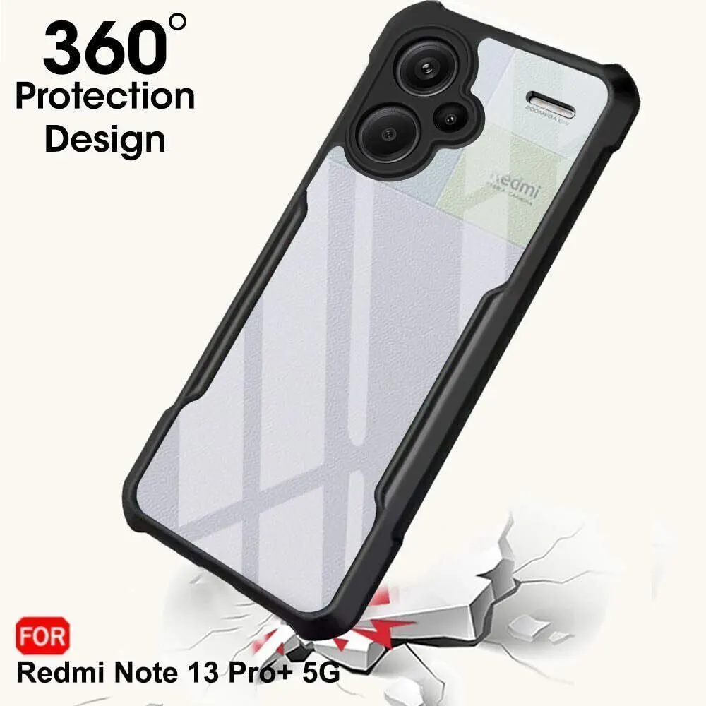 Micvir Back Cover for Redmi Note 13 Pro Plus 5G (Transparent, Black, Shock Proof, Polycarbonate, Pack of: 1) — image 2 of 5