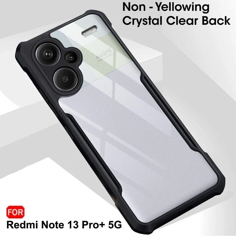 Micvir Back Cover for Redmi Note 13 Pro Plus 5G (Transparent, Black, Shock Proof, Polycarbonate, Pack of: 1) — image 3 of 5