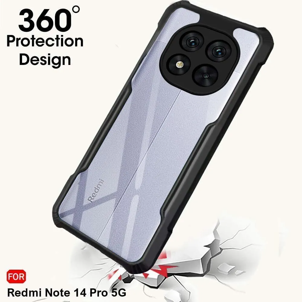 Micvir Back Cover for REDMI Note 14 Pro+ 5G (Transparent, Black, Shock Proof, Polycarbonate, Pack of: 1) — image 2 of 5