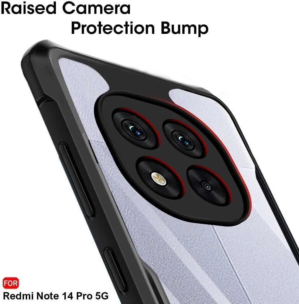 Micvir Back Cover for REDMI Note 14 Pro+ 5G (Transparent, Black, Shock Proof, Polycarbonate, Pack of: 1) — image 4 of 5
