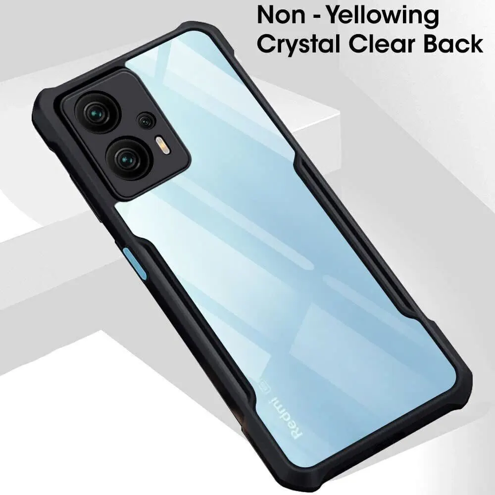 Micvir Back Cover for Redmi K50i 5G (Transparent, Black, Shock Proof, Polycarbonate, Pack of: 1) — image 3 of 5