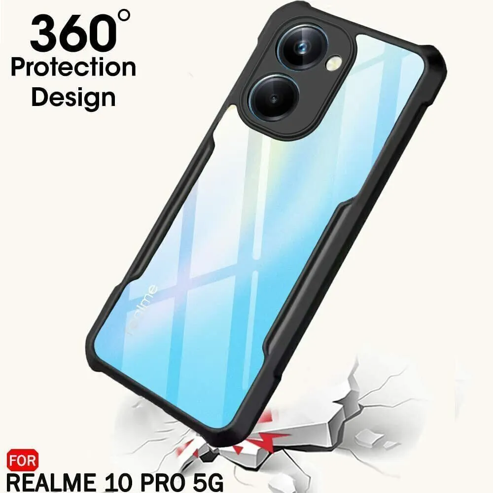 Micvir Back Cover for Realme 10 Pro 5G (Transparent, Black, Shock Proof, Polycarbonate, Pack of: 1) — image 2 of 5