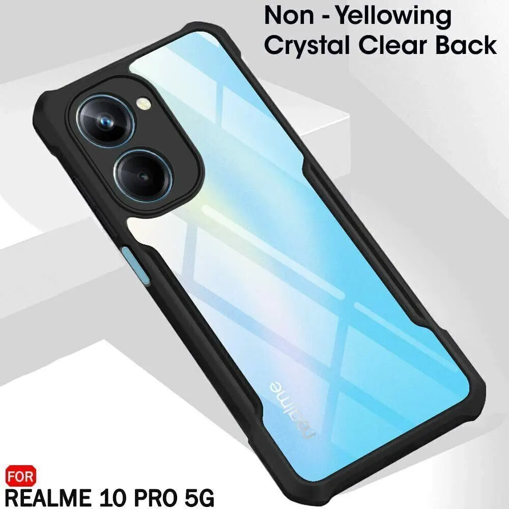 Micvir Back Cover for Realme 10 Pro 5G (Transparent, Black, Shock Proof, Polycarbonate, Pack of: 1) — image 3 of 5