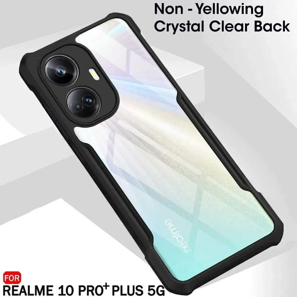 Micvir Back Cover for Realme 10 Pro Plus 5G (Transparent, Black, Shock Proof, Polycarbonate, Pack of: 1) — image 2 of 5
