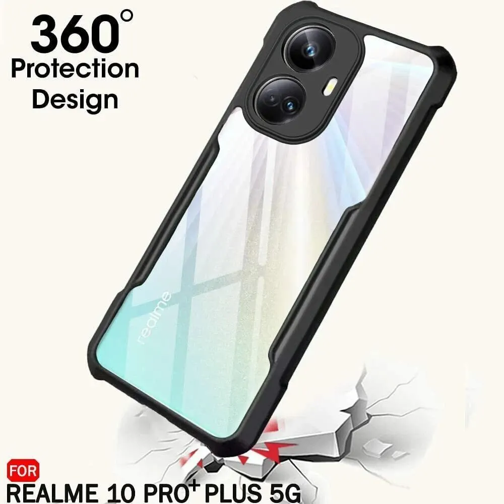 Micvir Back Cover for Realme 10 Pro Plus 5G (Transparent, Black, Shock Proof, Polycarbonate, Pack of: 1) — image 3 of 5