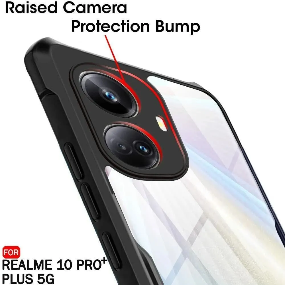 Micvir Back Cover for Realme 10 Pro Plus 5G (Transparent, Black, Shock Proof, Polycarbonate, Pack of: 1) — image 4 of 5