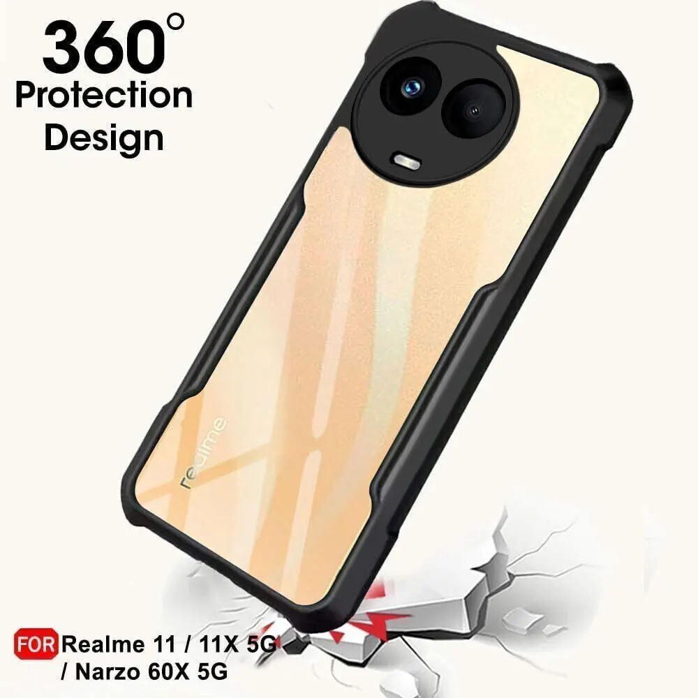 Micvir Back Cover for Realme 11 5G (Transparent, Black, Shock Proof, Polycarbonate, Pack of: 1) — image 2 of 5