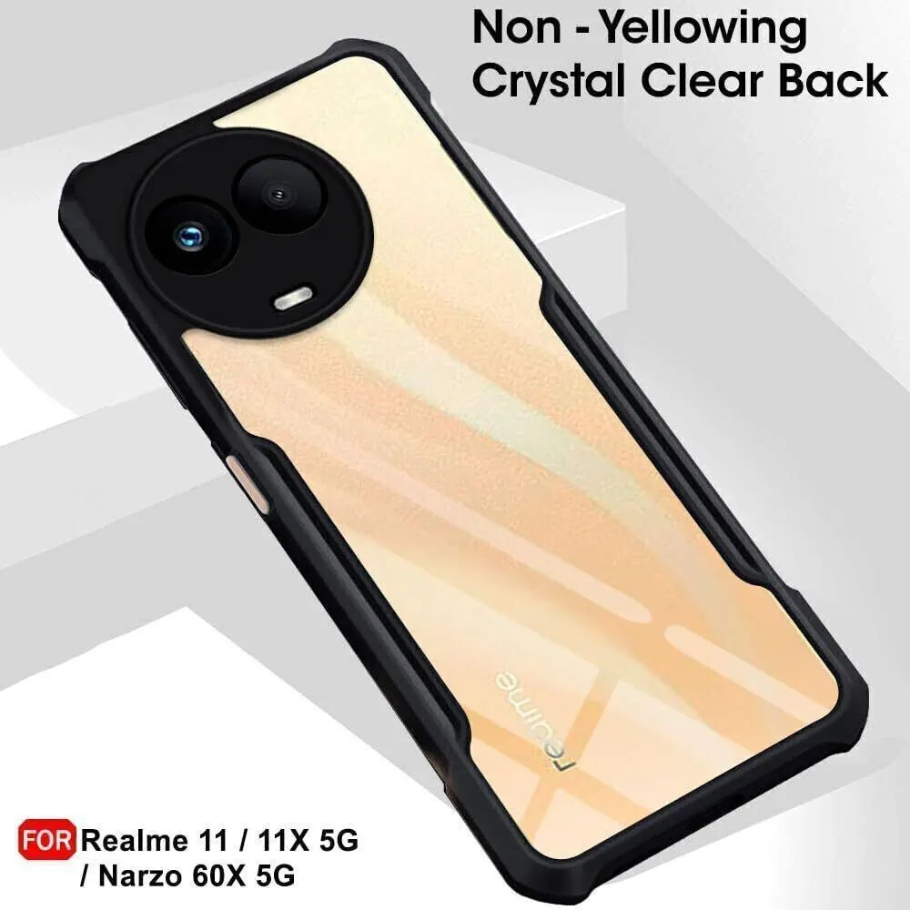 Micvir Back Cover for Realme 11 5G (Transparent, Black, Shock Proof, Polycarbonate, Pack of: 1) — image 3 of 5
