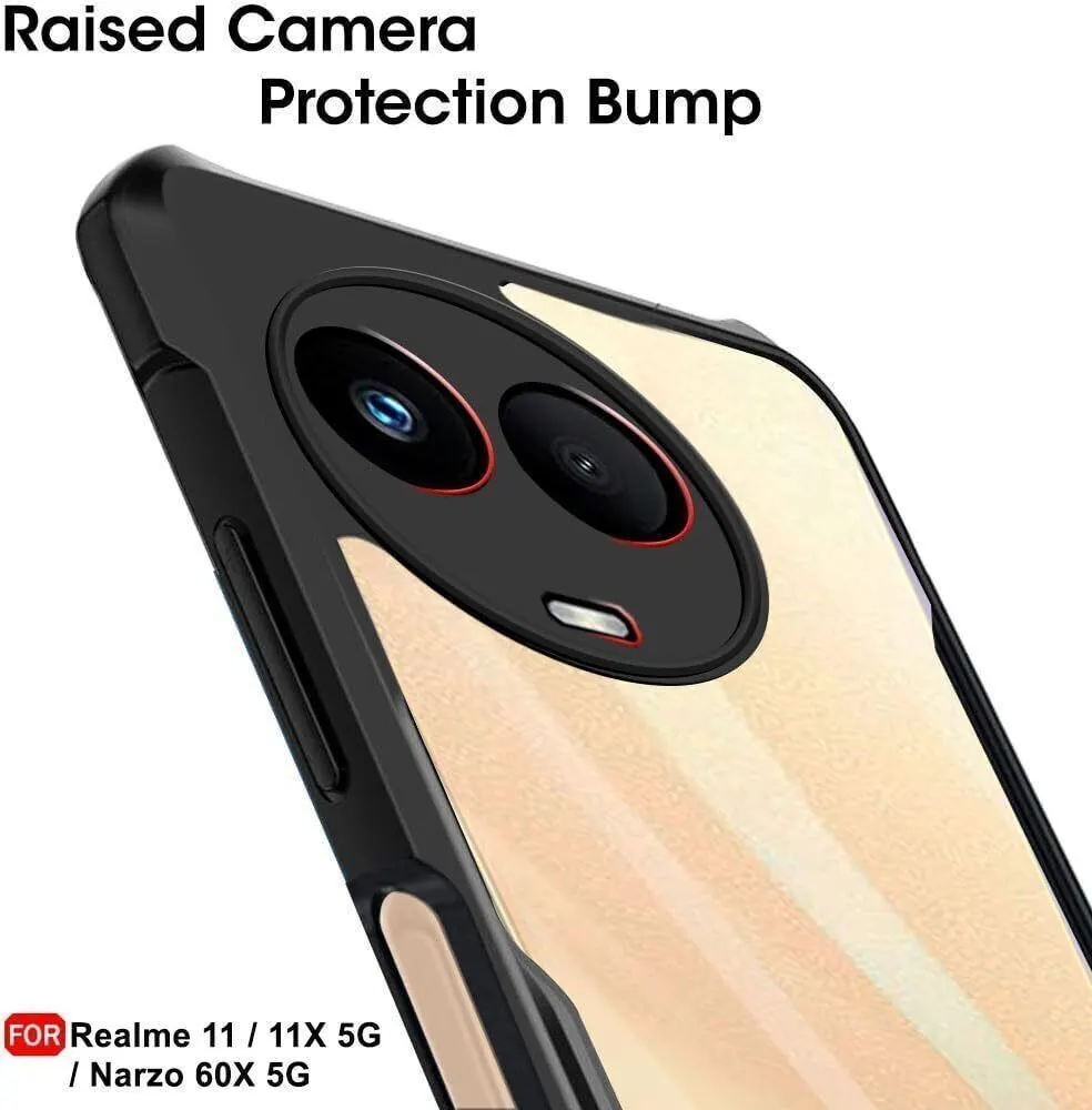 Micvir Back Cover for Realme 11X 5G (Transparent, Black, Shock Proof, Polycarbonate, Pack of: 1) — image 4 of 5