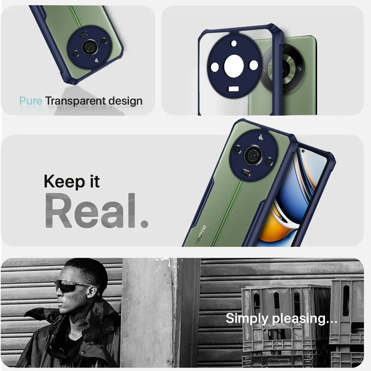 Micvir Back Cover for Realme 11 Pro (Transparent, Blue, Shock Proof, Polycarbonate, Pack of: 1) — image 3 of 5