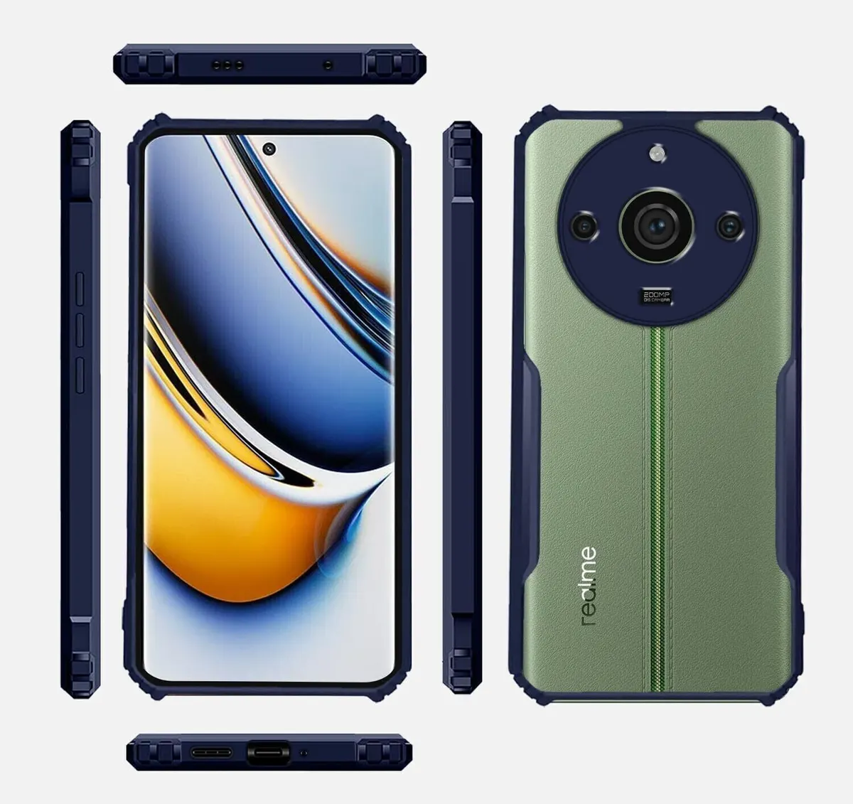 Micvir Back Cover for Realme 11 Pro (Transparent, Blue, Shock Proof, Polycarbonate, Pack of: 1) — image 4 of 5