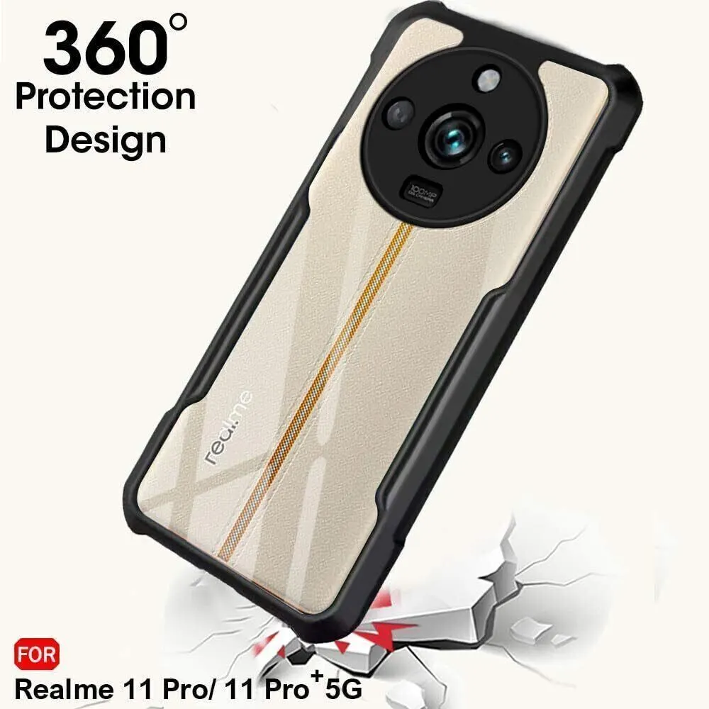 Micvir Back Cover for Realme 11 Pro Plus 5G (Transparent, Black, Shock Proof, Polycarbonate, Pack of: 1) — image 2 of 5
