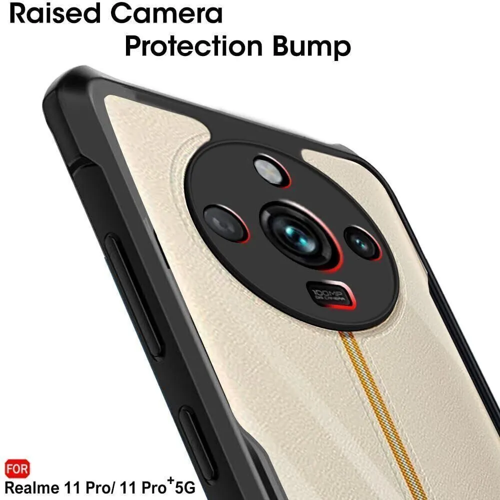 Micvir Back Cover for Realme 11 Pro Plus 5G (Transparent, Black, Shock Proof, Polycarbonate, Pack of: 1) — image 4 of 5