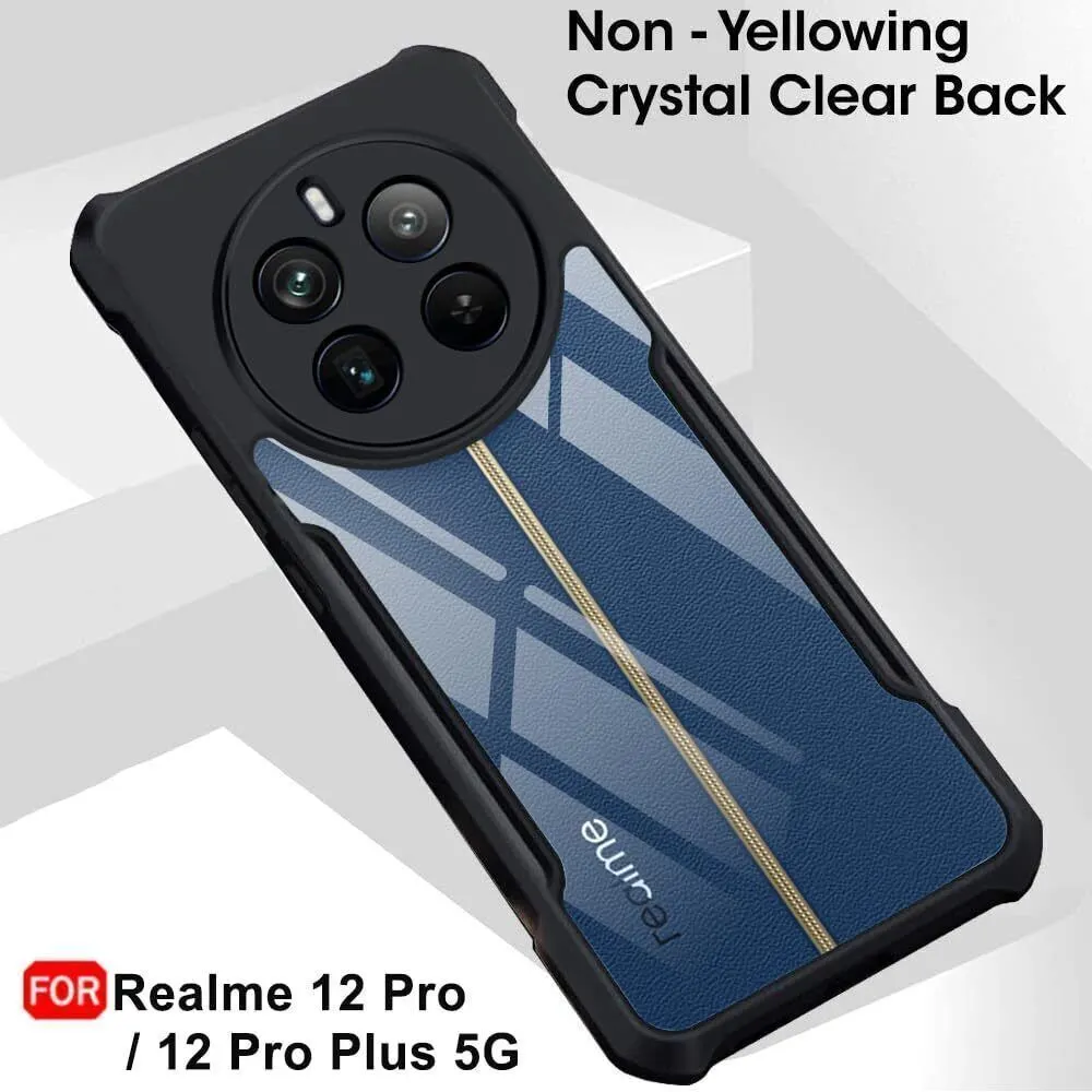 Micvir Back Cover for Realme 12 Pro Plus 5G (Transparent, Black, Shock Proof, Polycarbonate, Pack of: 1) — image 3 of 5