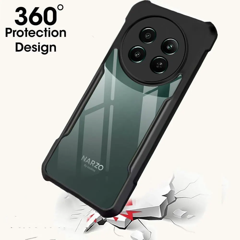Micvir Back Cover for Realme 12x 5G (Transparent, Black, Shock Proof, Polycarbonate, Pack of: 1) — image 2 of 5