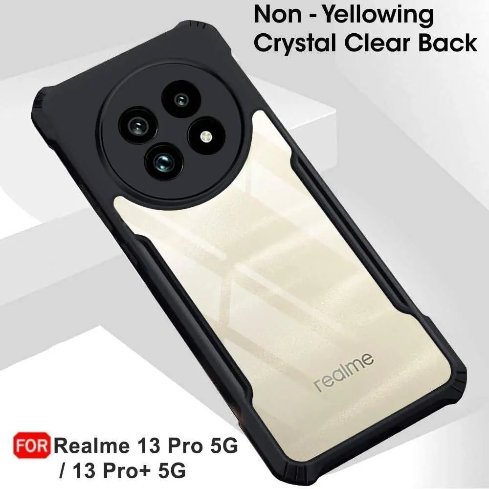 Micvir Back Cover for Realme 13 Pro Plus 5G (Transparent, Black, Shock Proof, Polycarbonate, Pack of: 1) — image 3 of 5