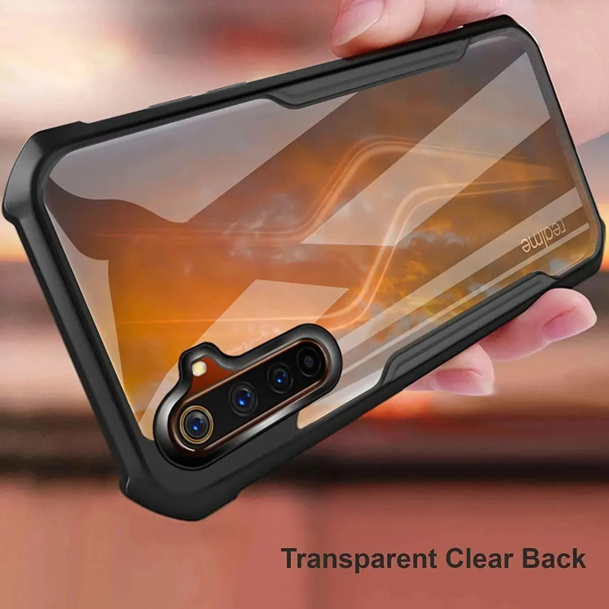 Micvir Back Cover for Realme 6 Pro (Transparent, Black, Shock Proof, Polycarbonate, Pack of: 1) — image 3 of 5