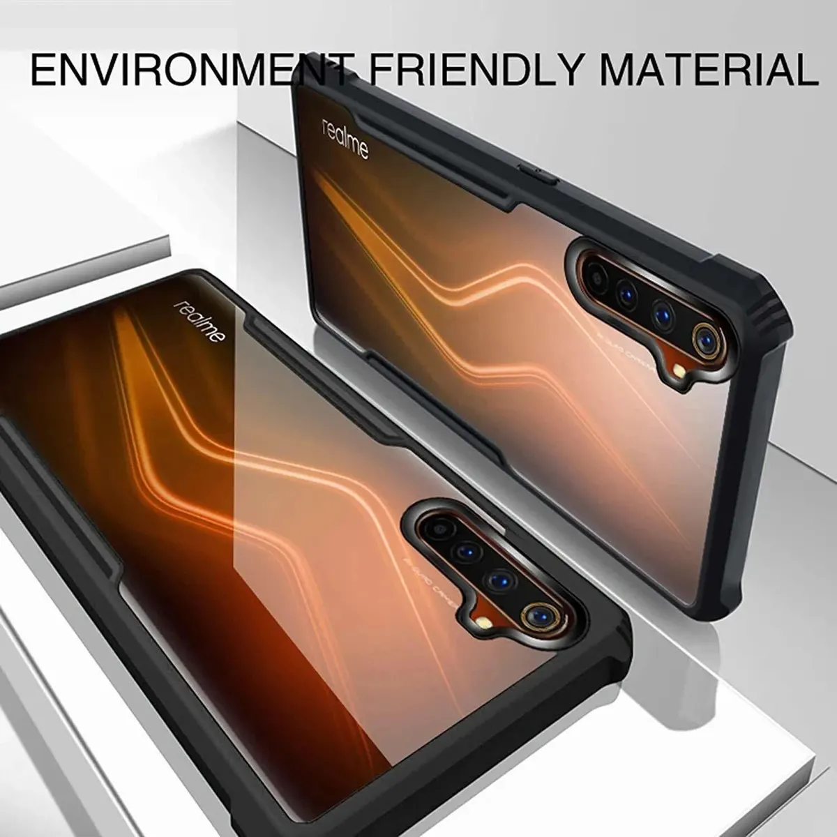 Micvir Back Cover for Realme 6 Pro (Transparent, Black, Shock Proof, Polycarbonate, Pack of: 1) — image 4 of 5