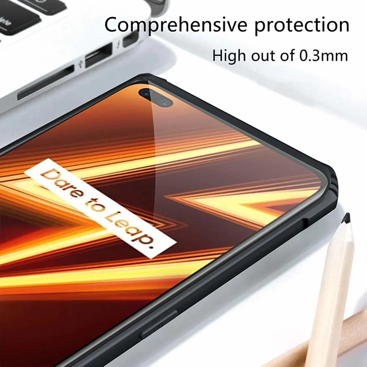 Micvir Back Cover for Realme 6 Pro (Transparent, Black, Shock Proof, Polycarbonate, Pack of: 1) — image 5 of 5