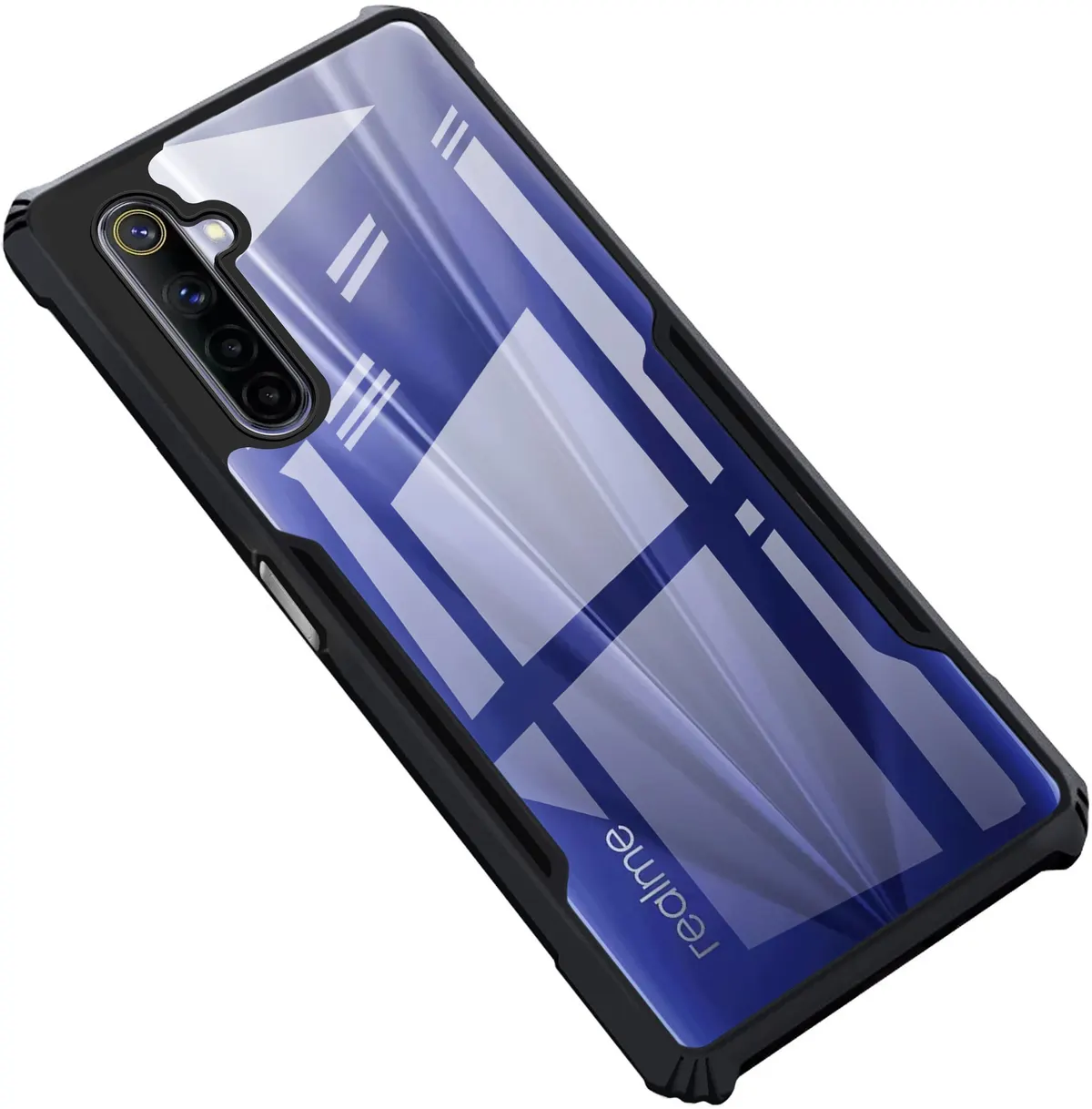 Micvir Back Cover for Realme 6i 5G (Transparent, Black, Shock Proof, Polycarbonate, Pack of: 1)