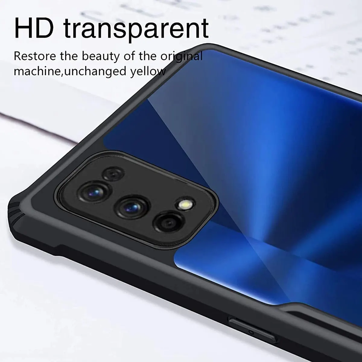 Micvir Back Cover for Realme 7 Pro (Transparent, Black, Shock Proof, Polycarbonate, Pack of: 1) — image 3 of 5