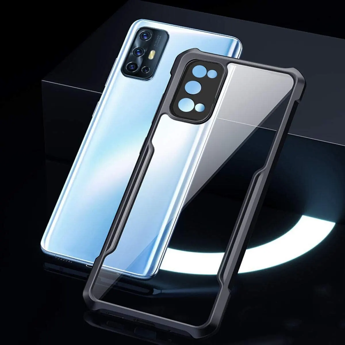 Micvir Back Cover for Realme 7 Pro (Transparent, Black, Shock Proof, Polycarbonate, Pack of: 1) — image 4 of 5