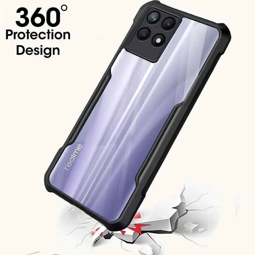 Micvir Back Cover for Realme 8i (Transparent, Black, Shock Proof, Polycarbonate, Pack of: 1) — image 2 of 5