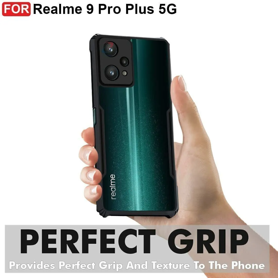 Micvir Back Cover for realme 9 Pro Plus 5G (Transparent, Black, Shock Proof, Polycarbonate, Pack of: 1) — image 2 of 5