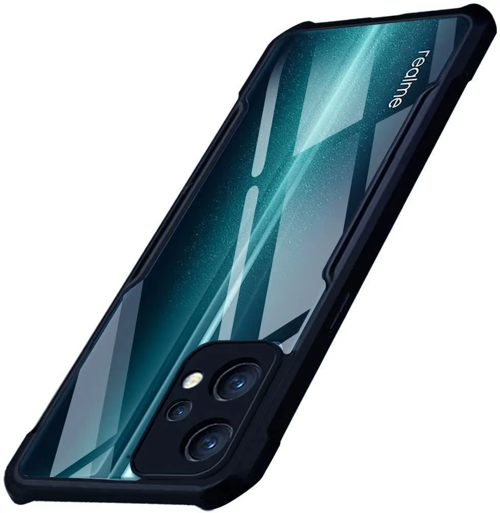 Micvir Back Cover for Realme 9 Pro 5G (Transparent, Blue, Shock Proof, Polycarbonate, Pack of: 1)