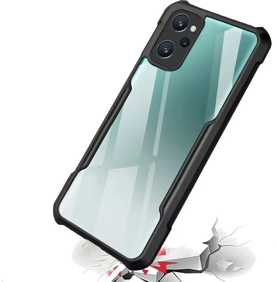 Micvir Back Cover for Realme 9i (Transparent, Black, Shock Proof, Polycarbonate, Pack of: 1) — image 2 of 5