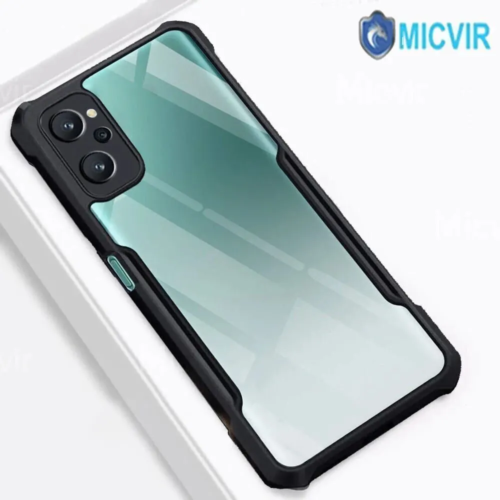 Micvir Back Cover for Realme 9i (Transparent, Black, Shock Proof, Polycarbonate, Pack of: 1) — image 3 of 5