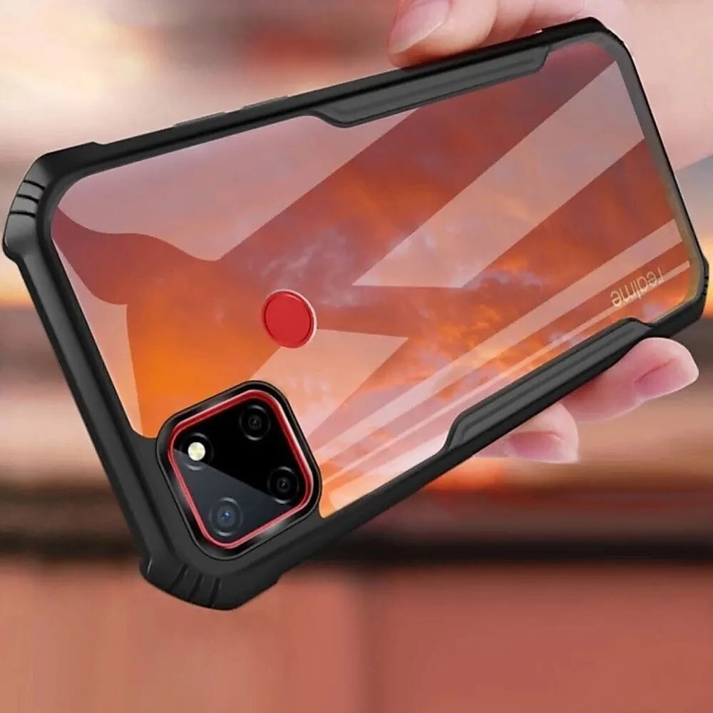 Micvir Back Cover for Realme Narzo 30A (Transparent, Black, Shock Proof, Polycarbonate, Pack of: 1) — image 2 of 5