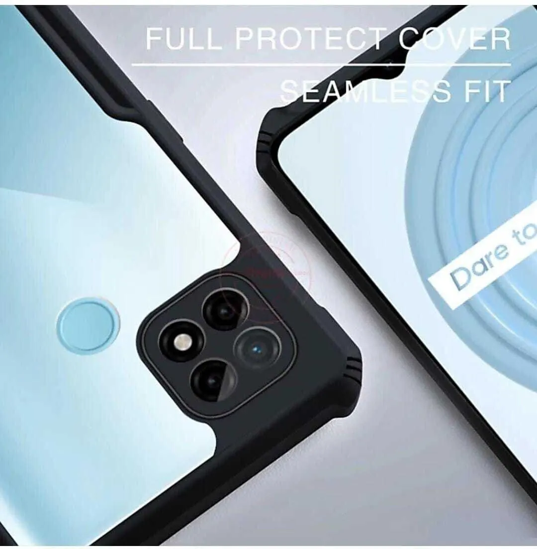 Micvir Back Cover for Realme C21 (Transparent, Black, Shock Proof, Polycarbonate, Pack of: 1) — image 2 of 5