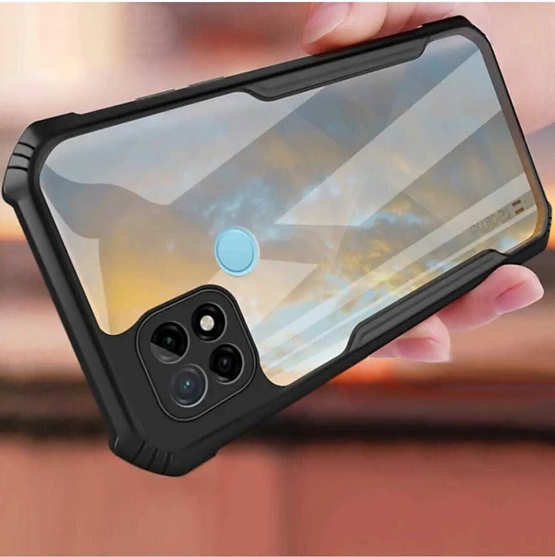 Micvir Back Cover for Realme C21 (Transparent, Black, Shock Proof, Polycarbonate, Pack of: 1) — image 3 of 5