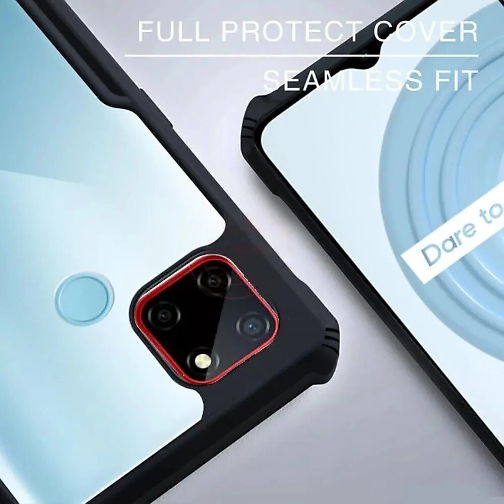 Micvir Back Cover for Realme C25 (Transparent, Black, Shock Proof, Polycarbonate, Pack of: 1) — image 3 of 5